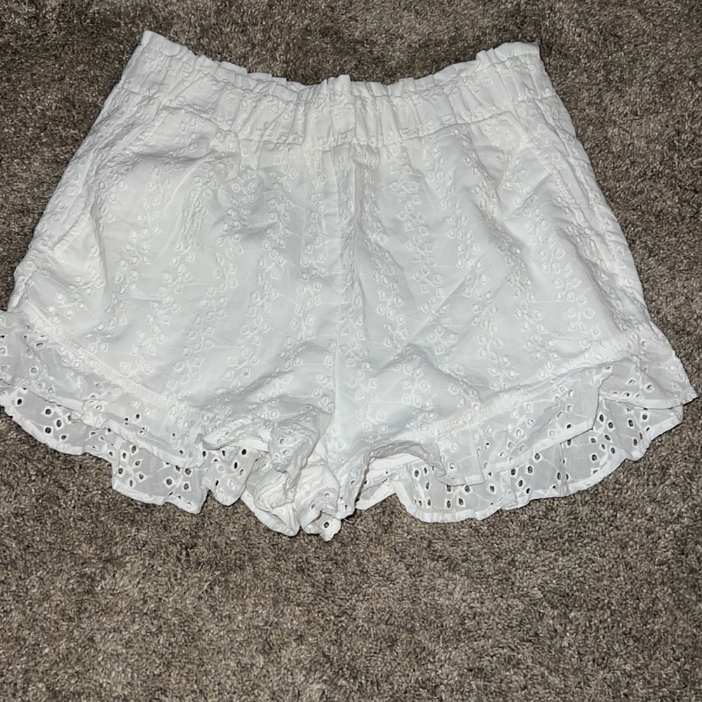 Hollister White Lace Shorts